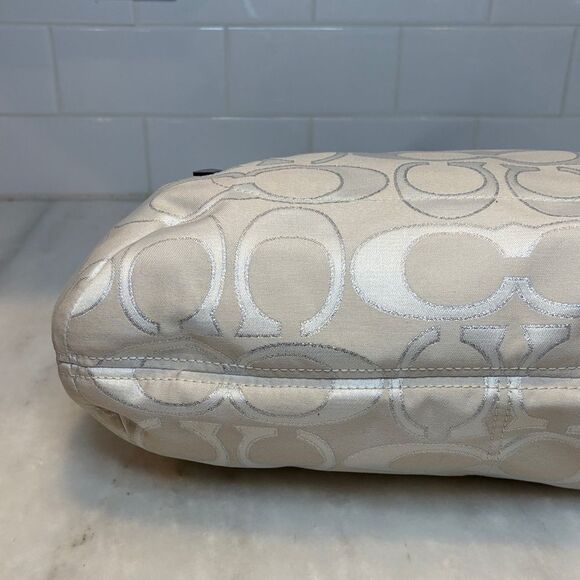 Coach Poppy Lurex Signature Jacquard Glam XL Tote Shoulder Bag - HTF - Picture 10 of 16
